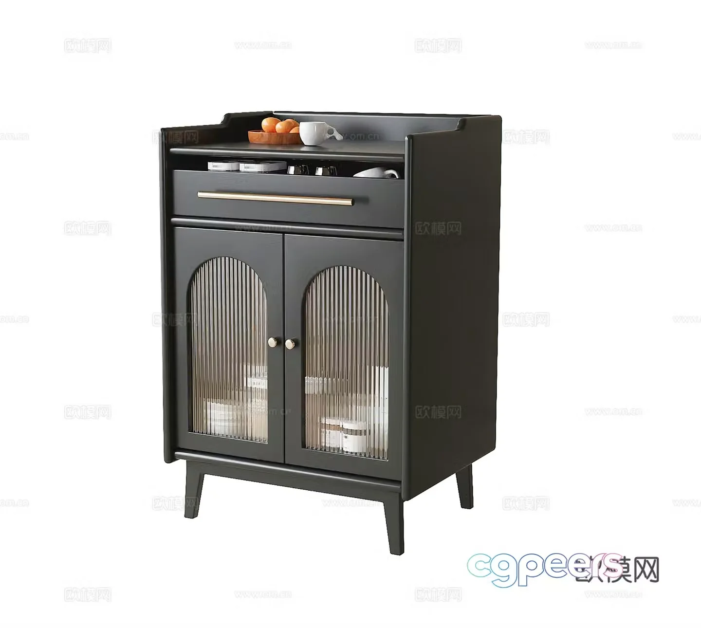 French tea cabinet sideboard cupboard sideboard 3D model