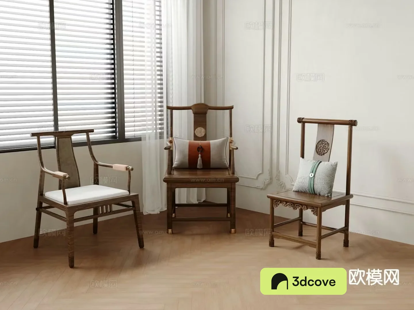 Chinese style single chair dining chair