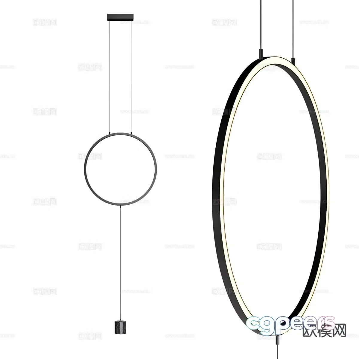 Light luxury small chandelier 3D model