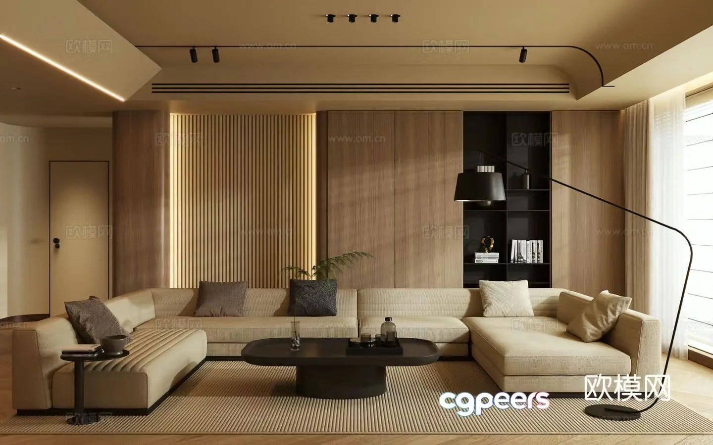 Wabi-sabi living room 3d model