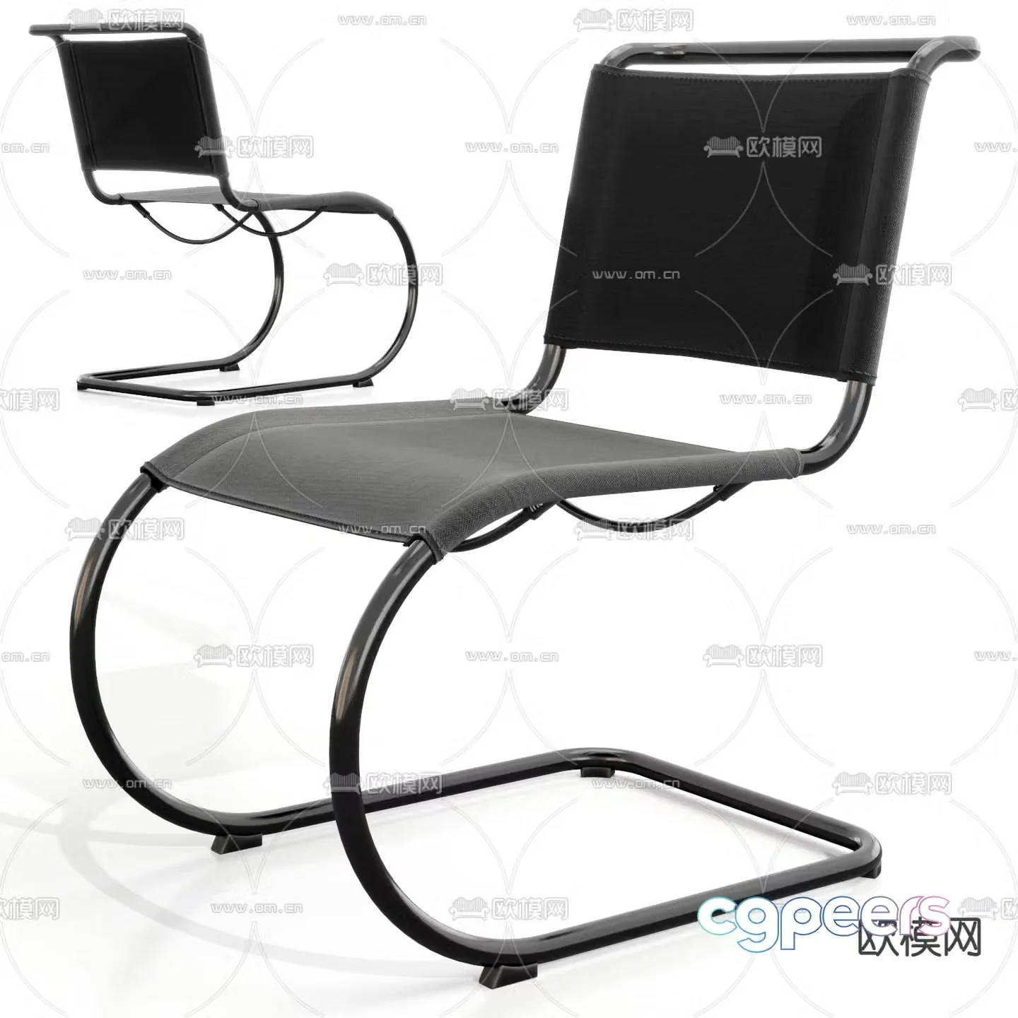 Modern office chair leisure chair 3d model