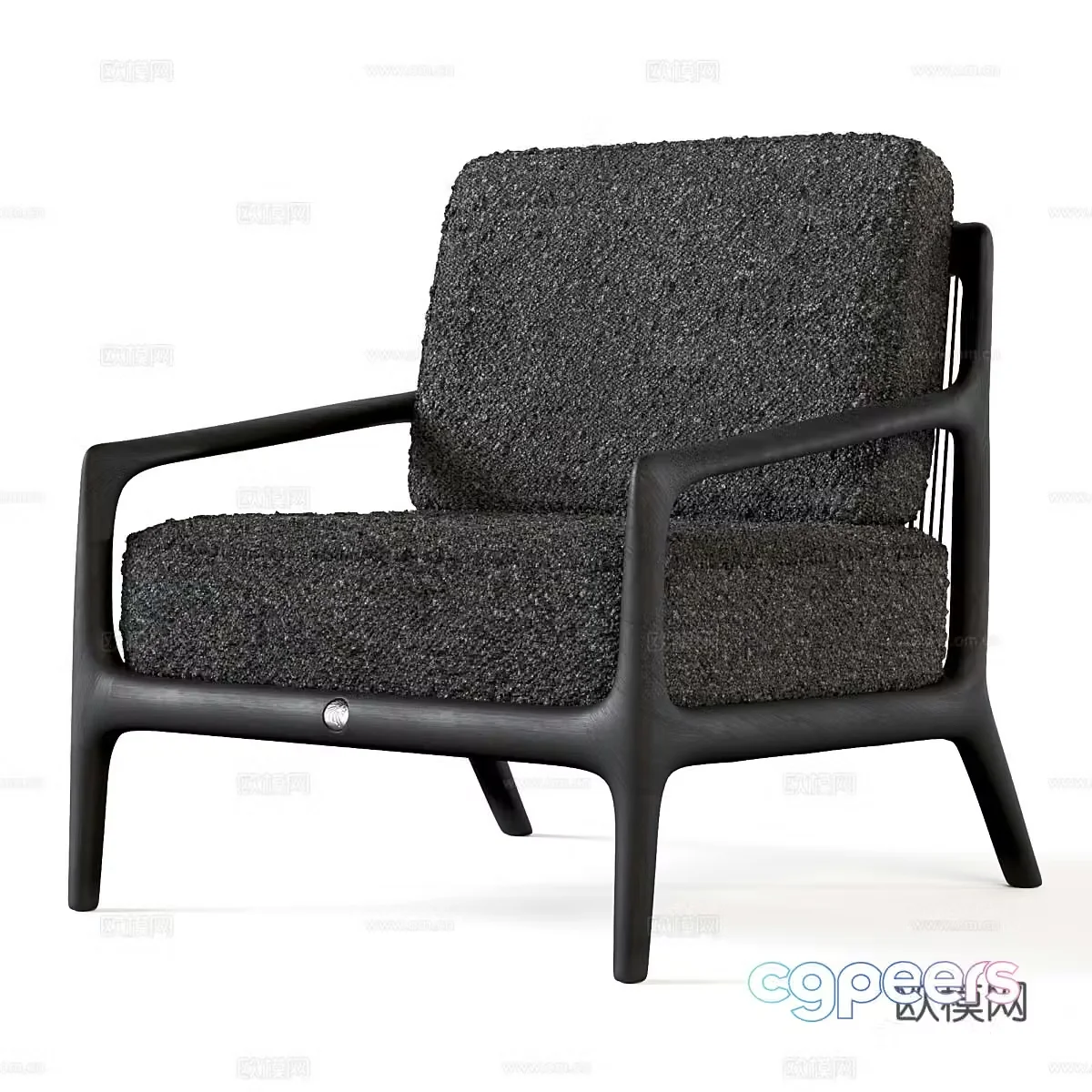 Modern Italian Moonlight Giorgio lounge chair 3d model