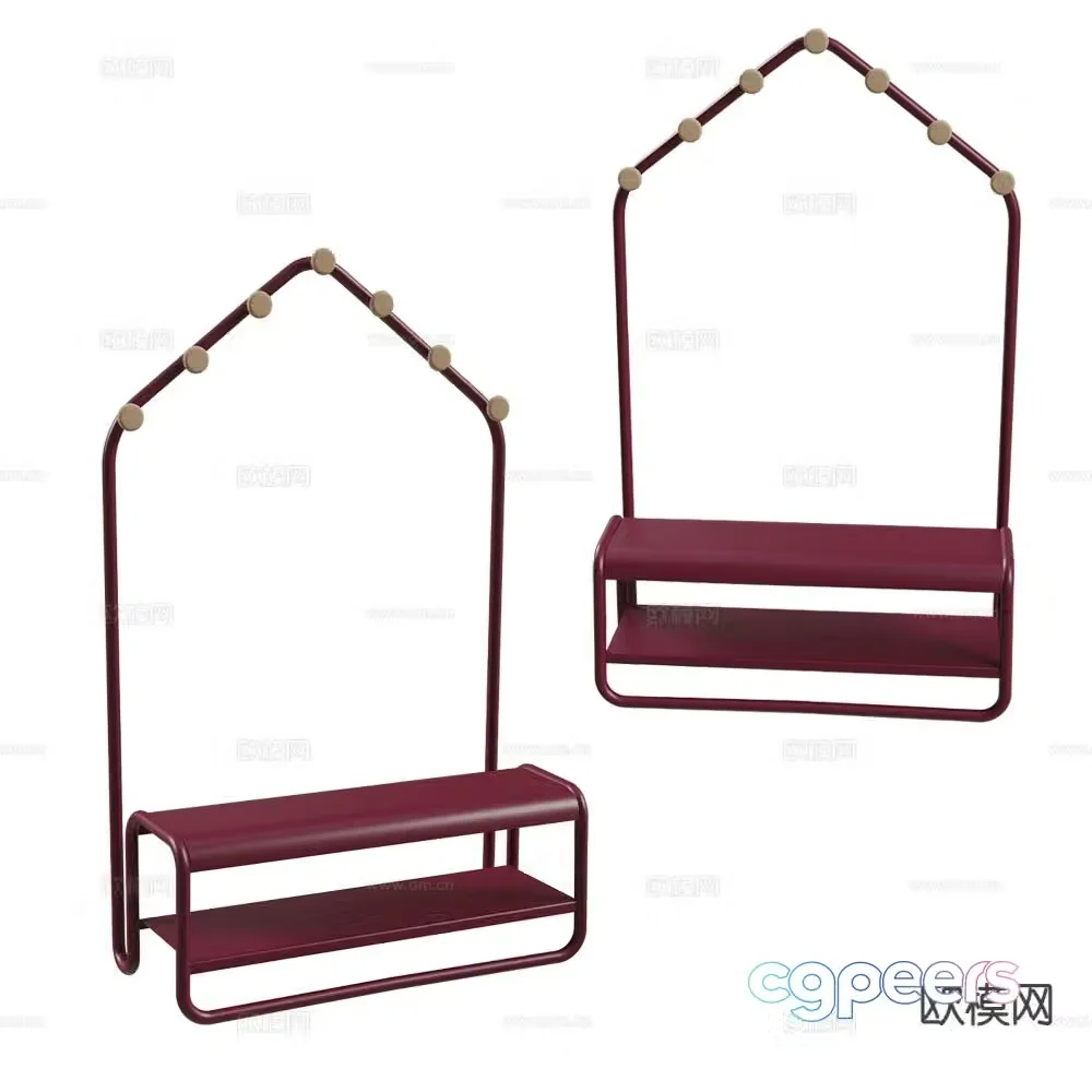 Fermob bench shoe changing stool 3d model
