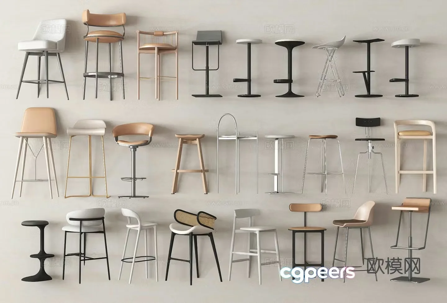 Bar chair Bar stool High chair Bar stool 3d model