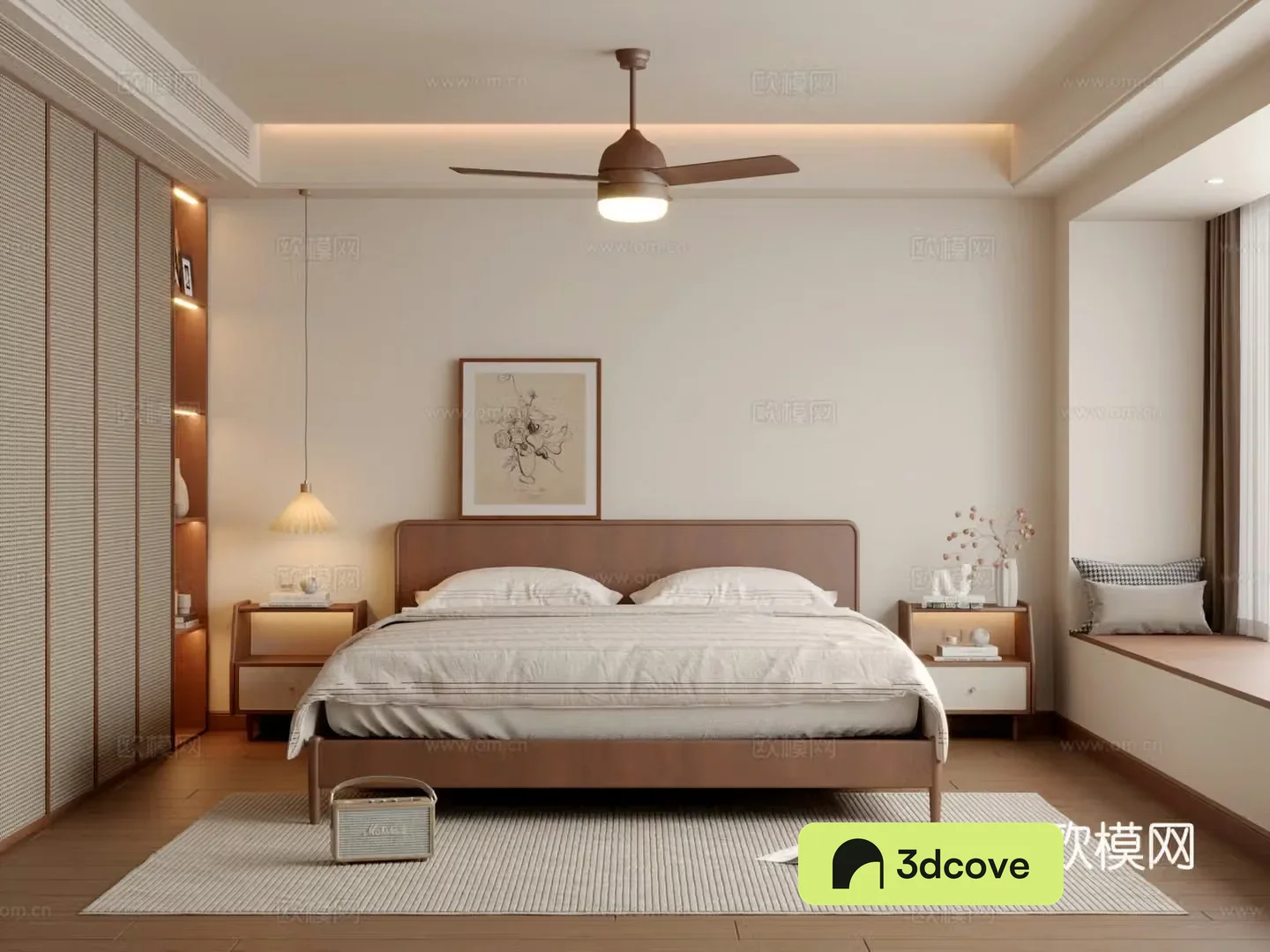 Middle-aged bedroom 3d model