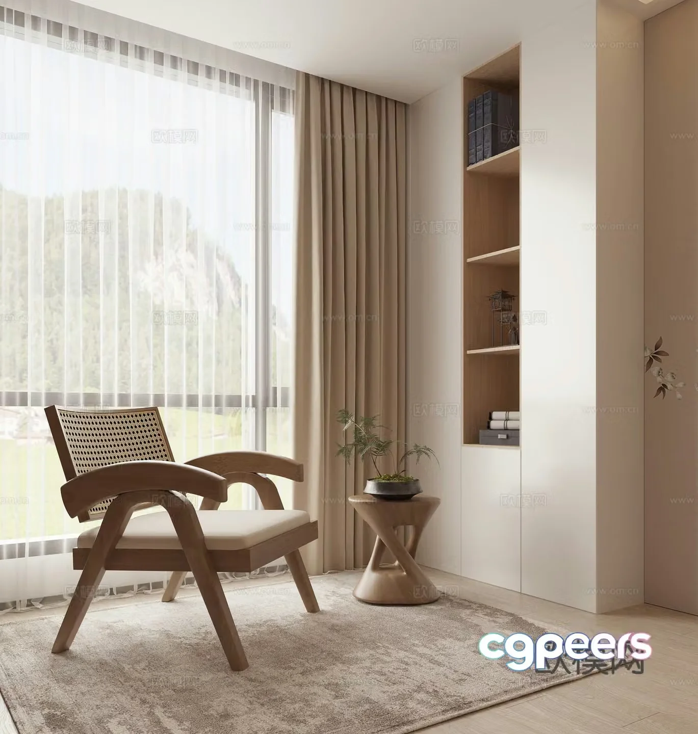 New Chinese casual chair 3D model