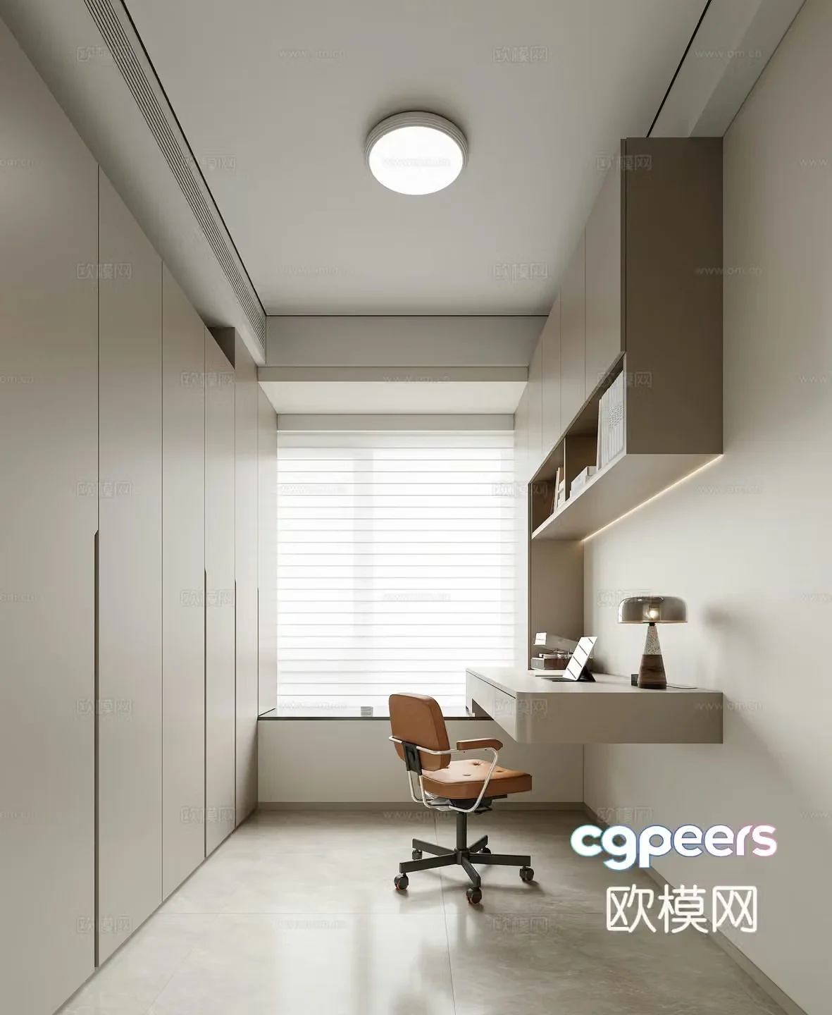 Modern study 3d model