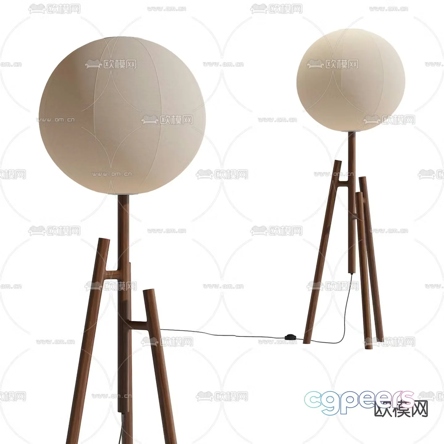 Medieval style floor lamp 3d model