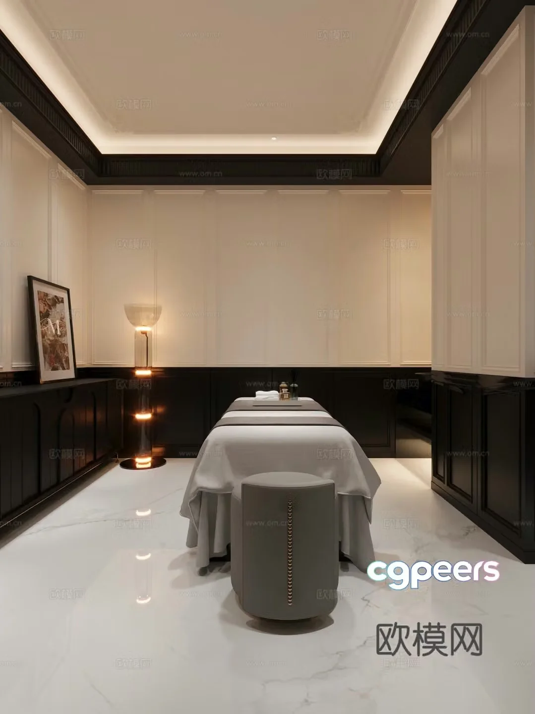 French beauty salon beauty room beauty bed 3d model 3d model