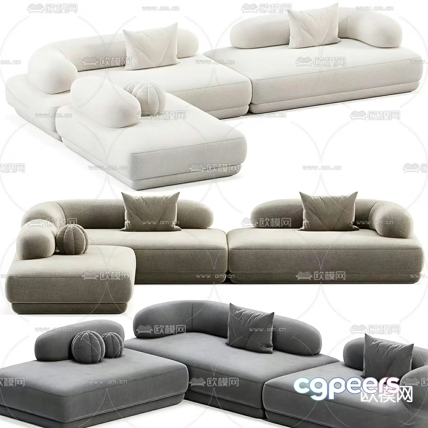 BUMPER multi-person sofa 3d model