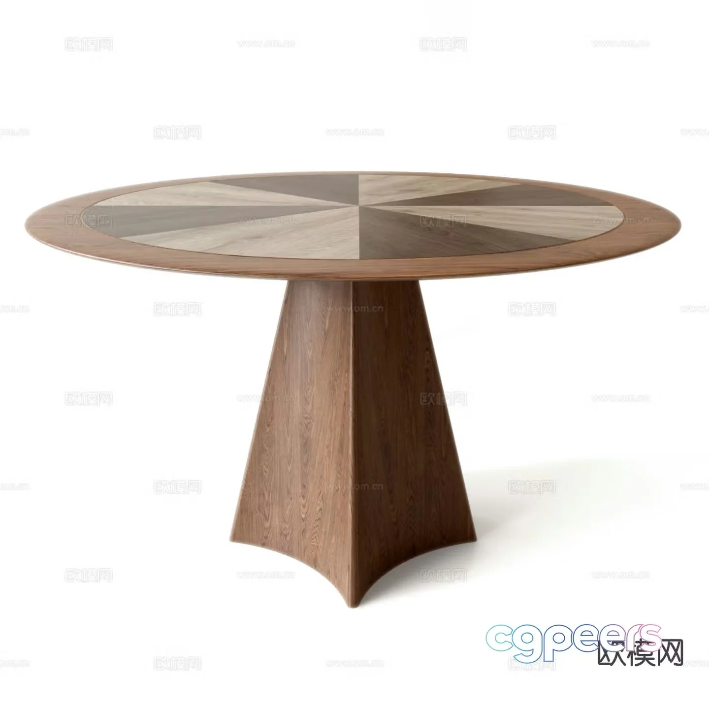 Medieval dining table round dining table 3d model