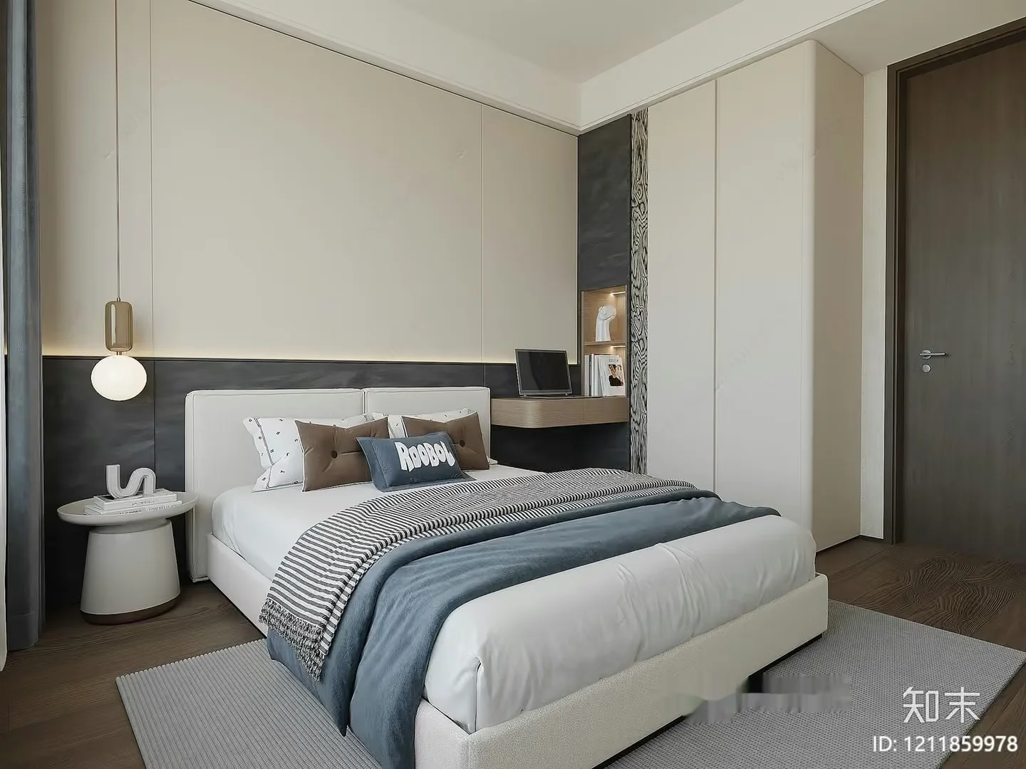 Cozy Bedroom 3D Model – 1916 – VRAY Render