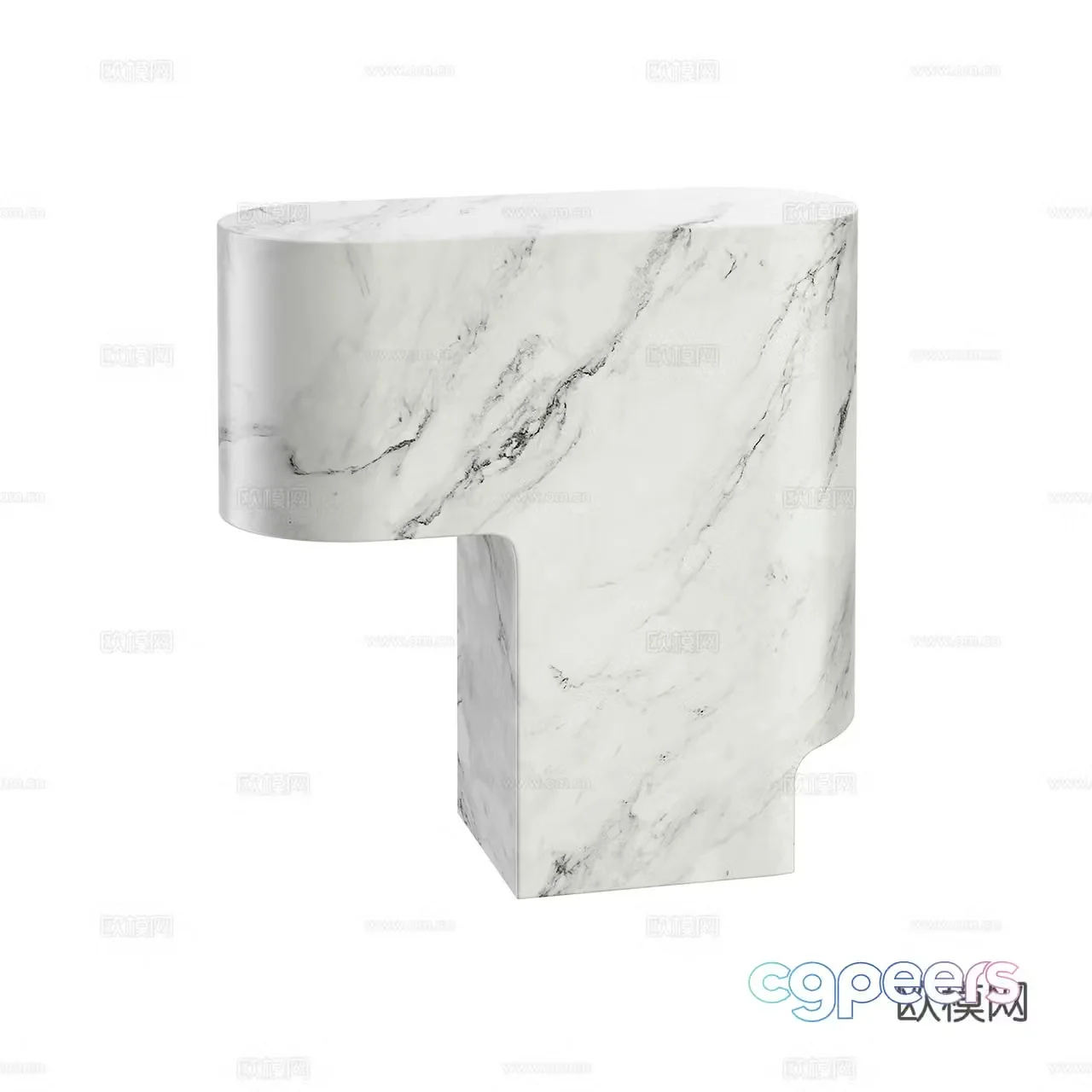 John Pawson Minimalist Table Lamp Marble Table Lamp Modern Table Lamp 3D Model