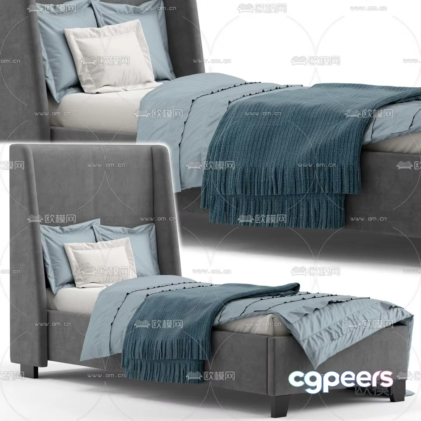 Modern children’s bed 3d model