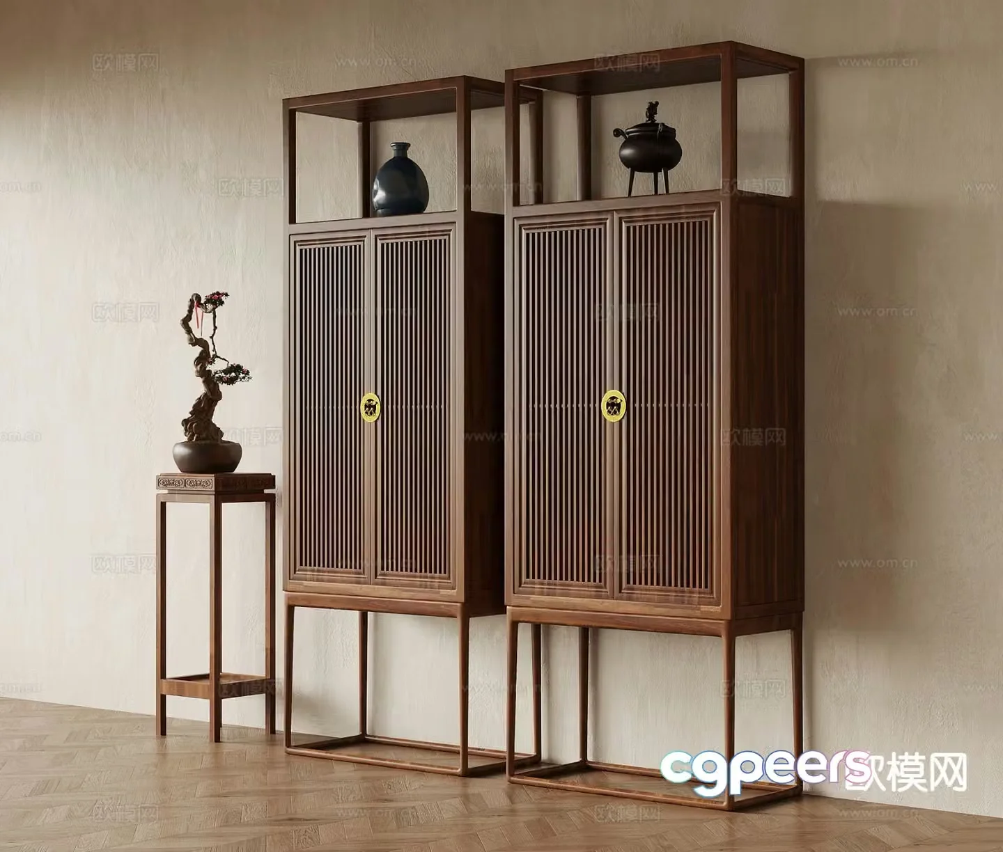 New Chinese style Bogu rack 3D model