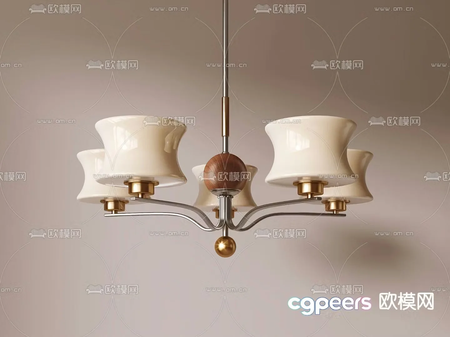 French chandelier medieval style chandelier 3d model