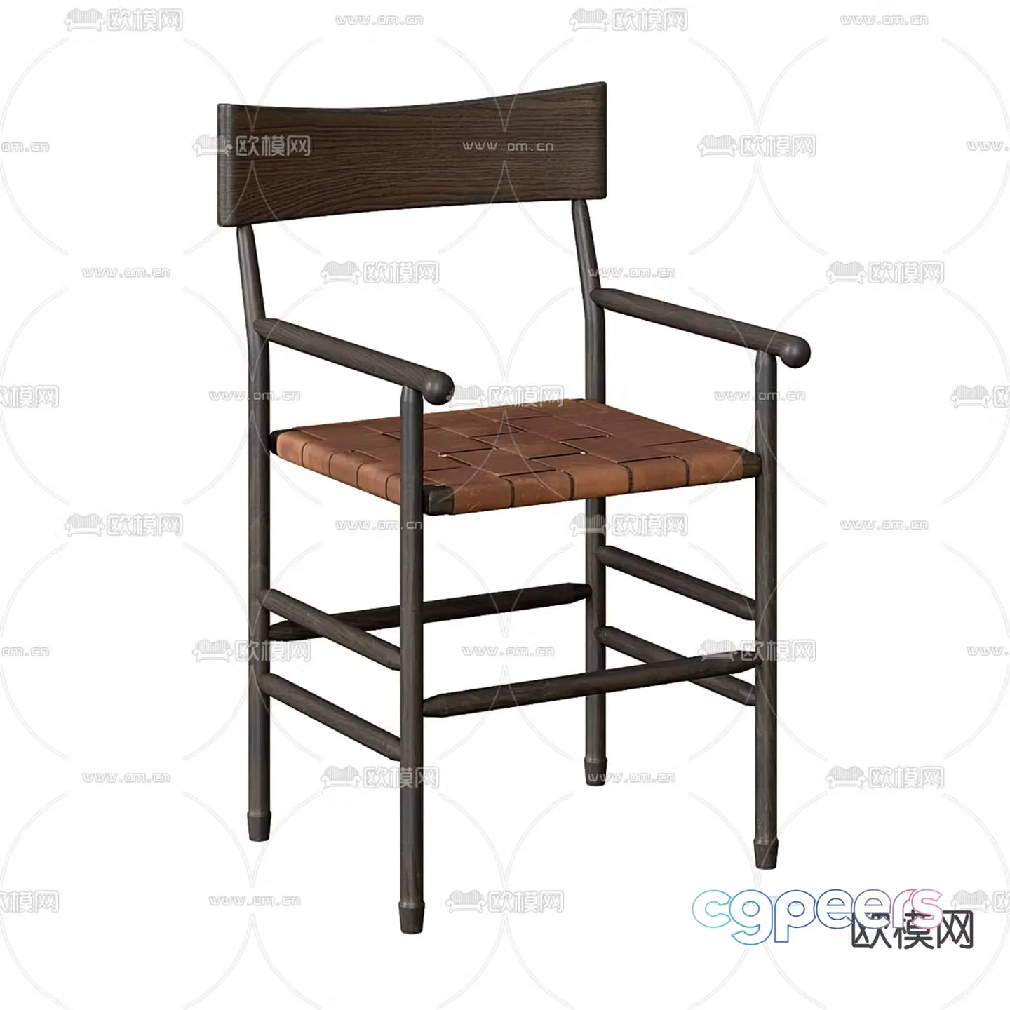 Medieval style chair dining chair 3d model