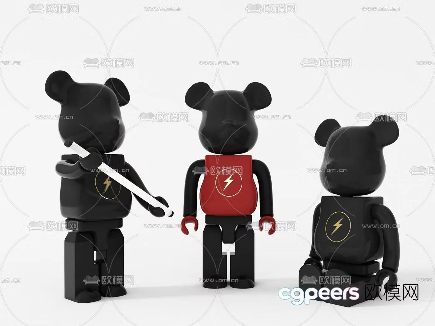 Modern bear toy 3d model