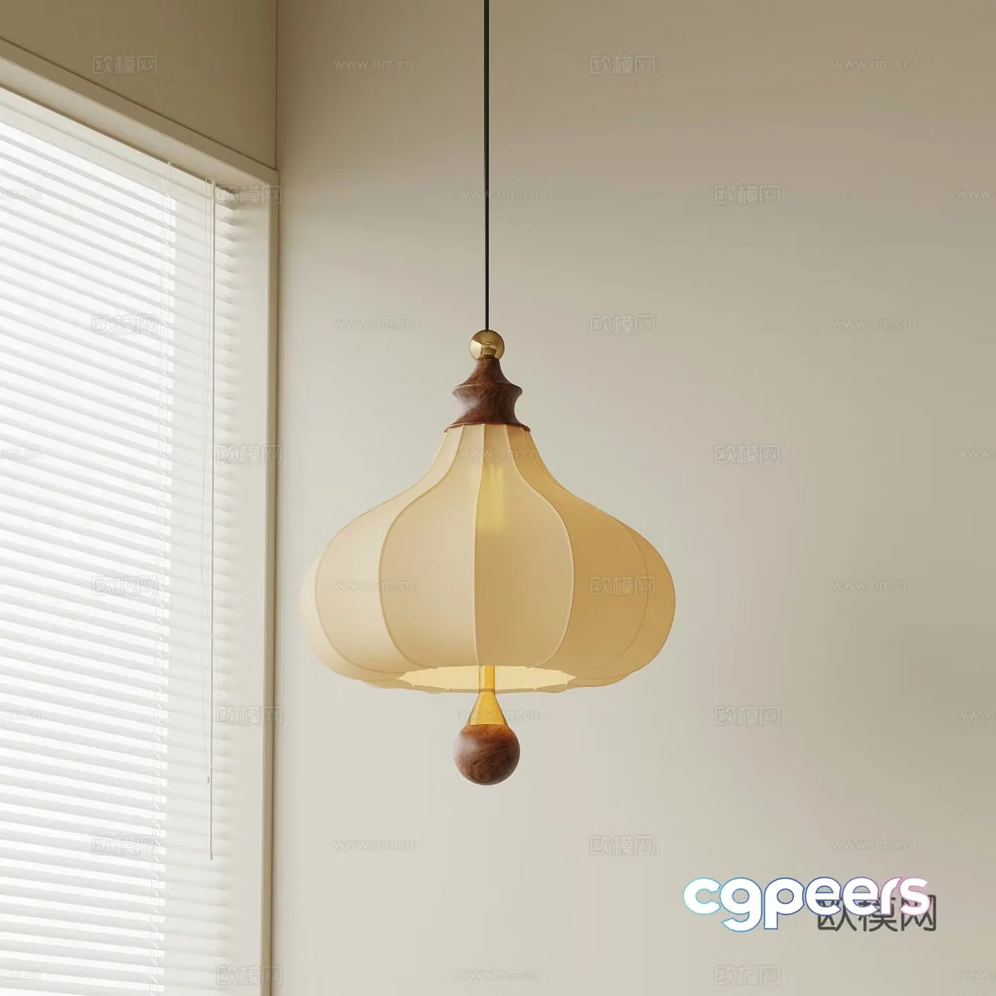 French medieval chandelier small chandelier lantern chandelier 3d model