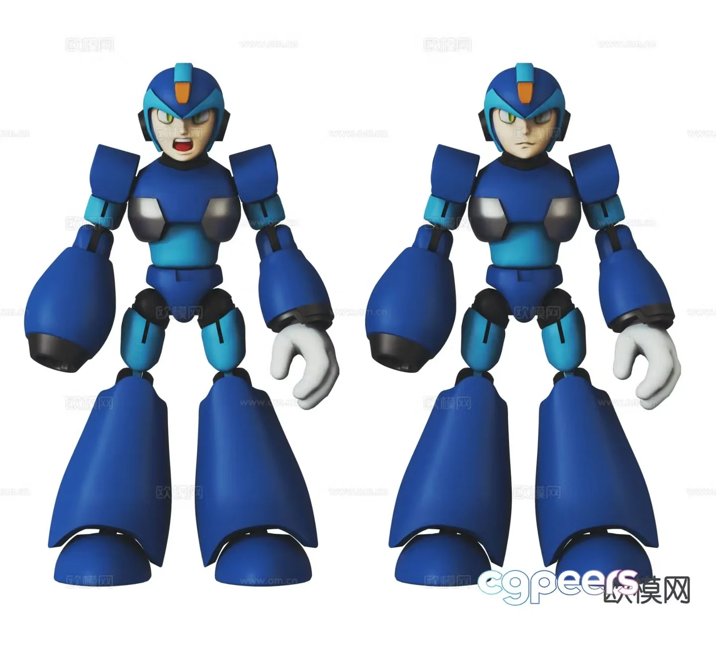 Modern Mega Man Robot 3d model