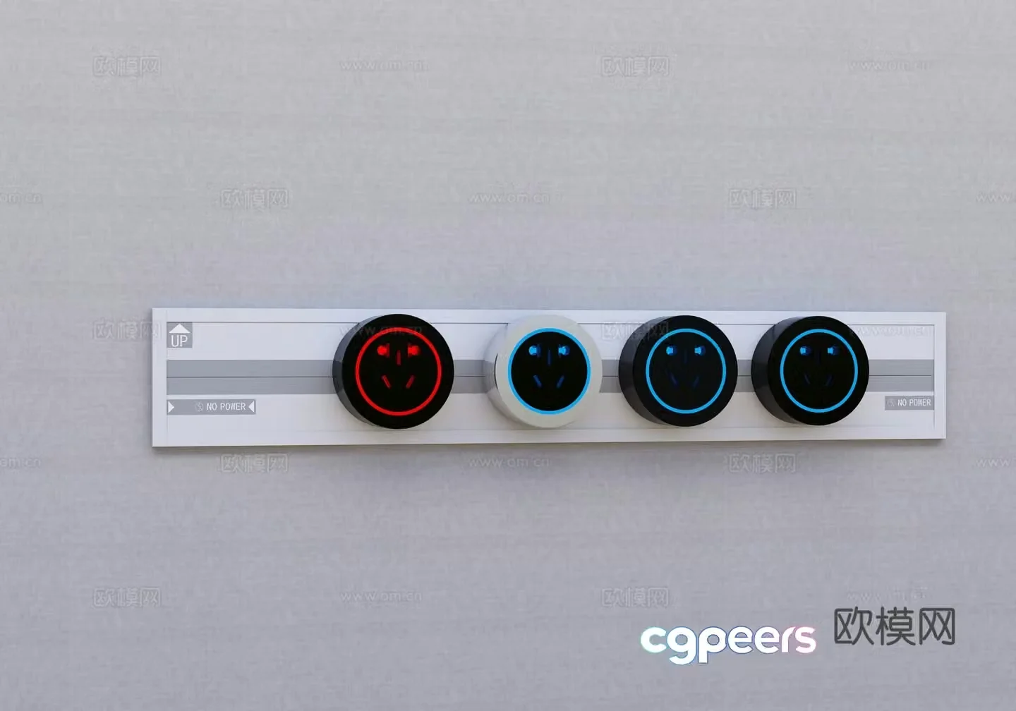 Modern socket track socket 3d model