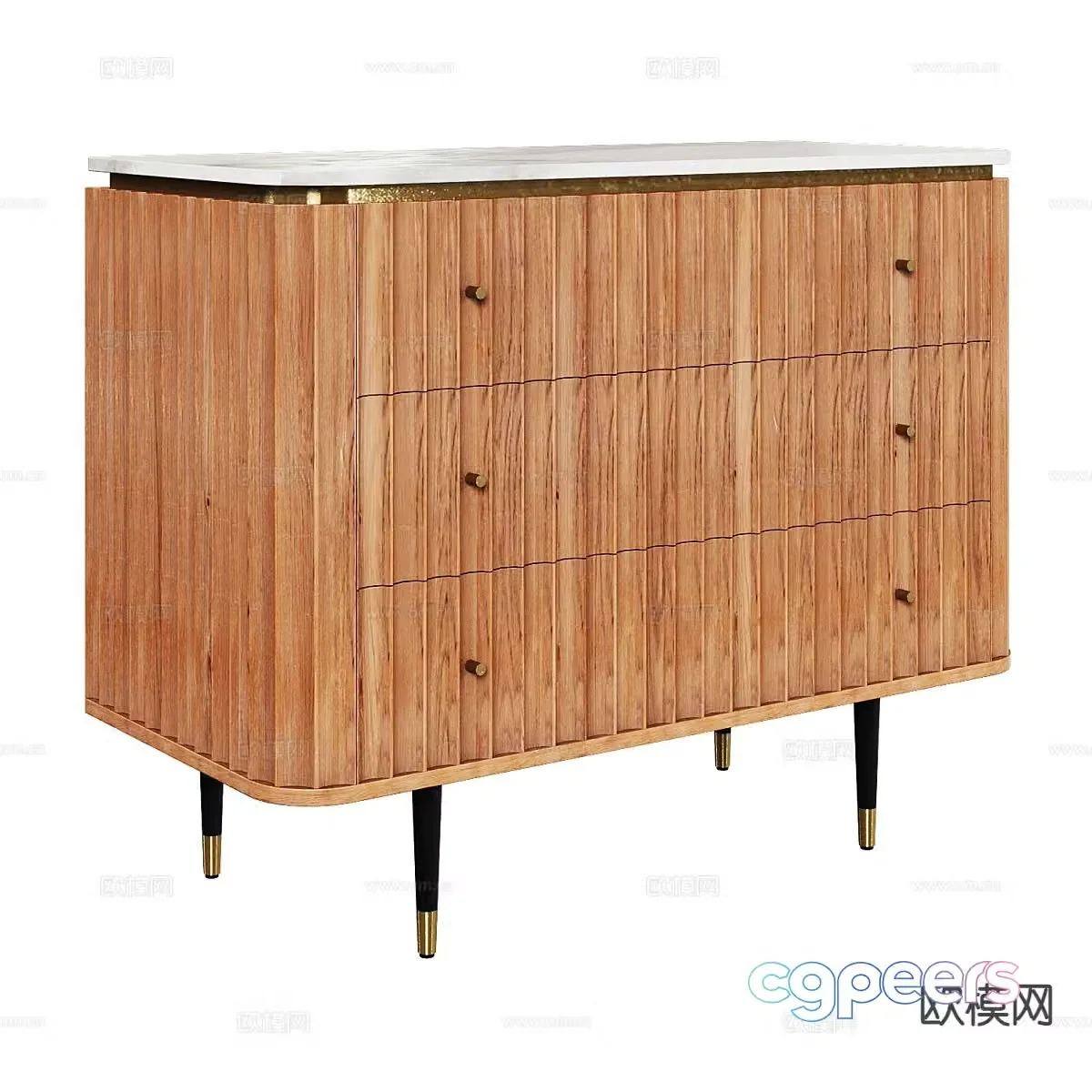 Nordic chest of drawers 3d model