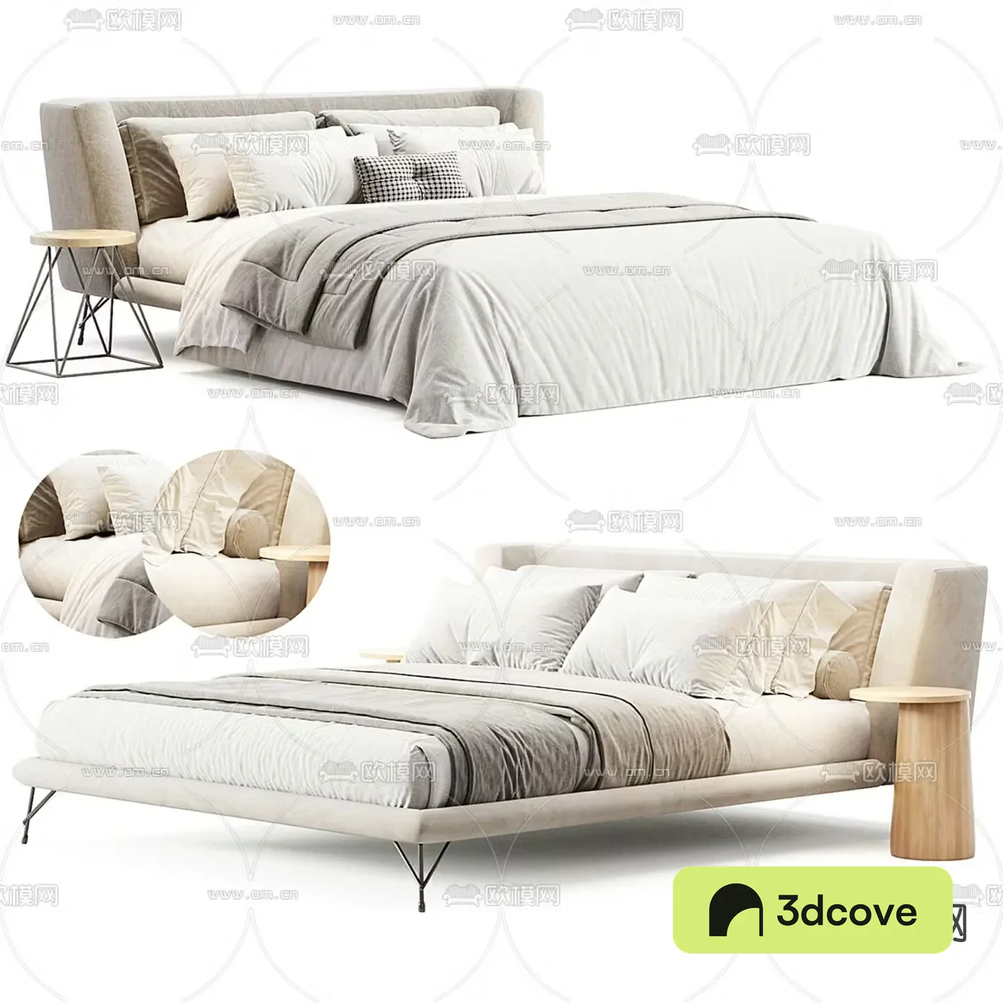 Commercial bed double bed