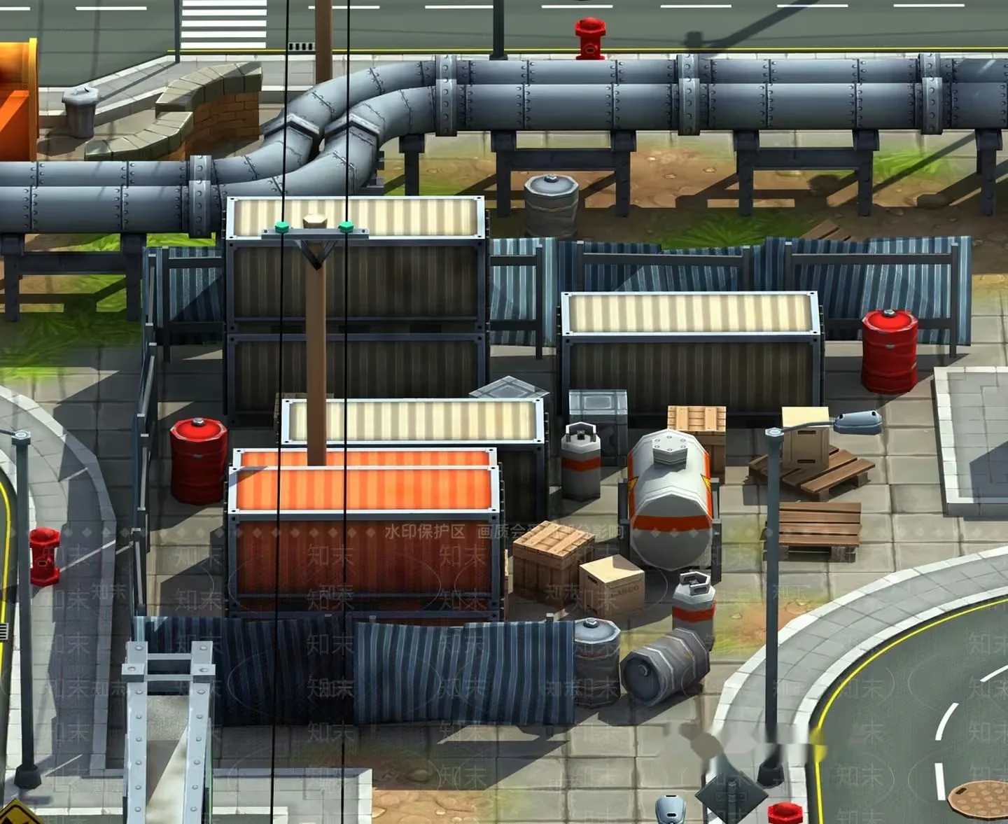 Industrial Warehouse Scene 3D Model – 18150 – VRAY Render