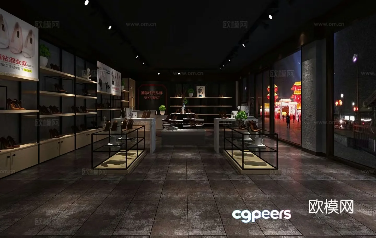Industrial style shoe store specialty store 3D model