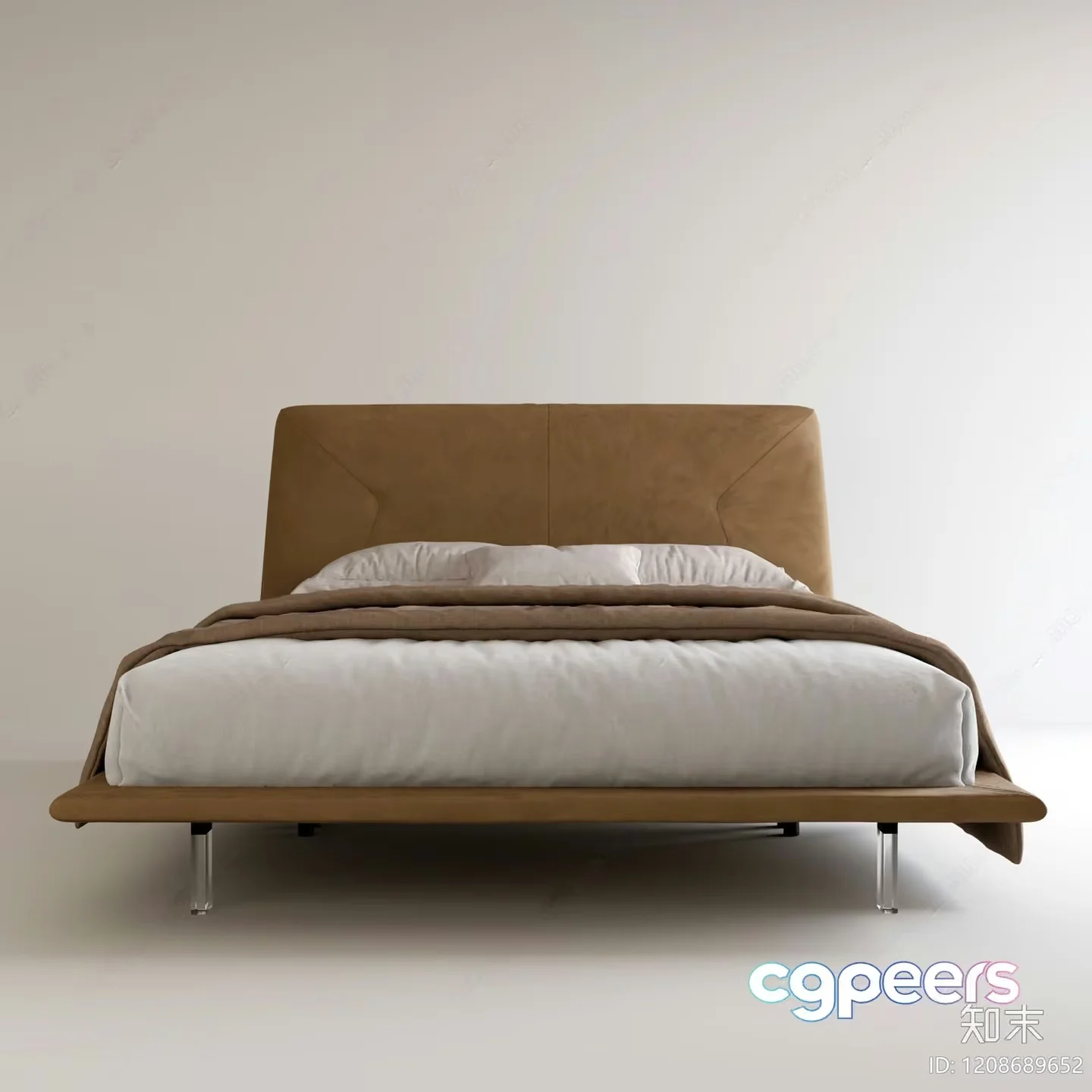 Cozy Modern Bed 3D Model – 6166 – VRAY Render