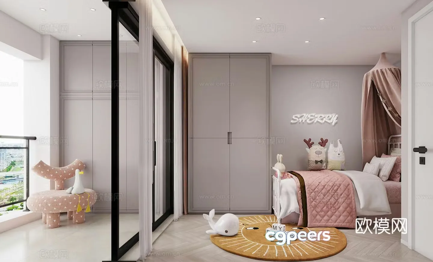 Modern children’s room children’s room 3d model