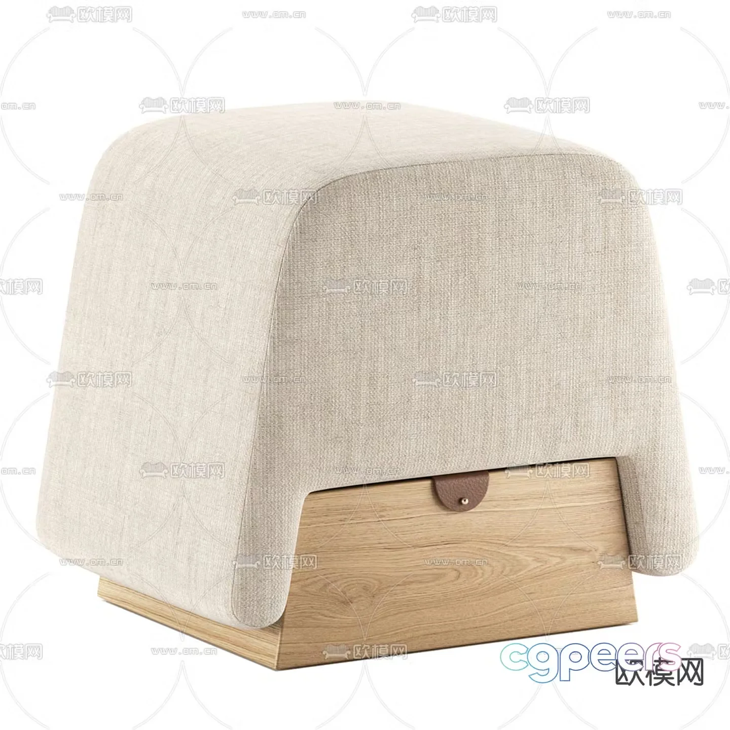 Wabi-sabi stool dressing stool shoe-changing stool 3D model