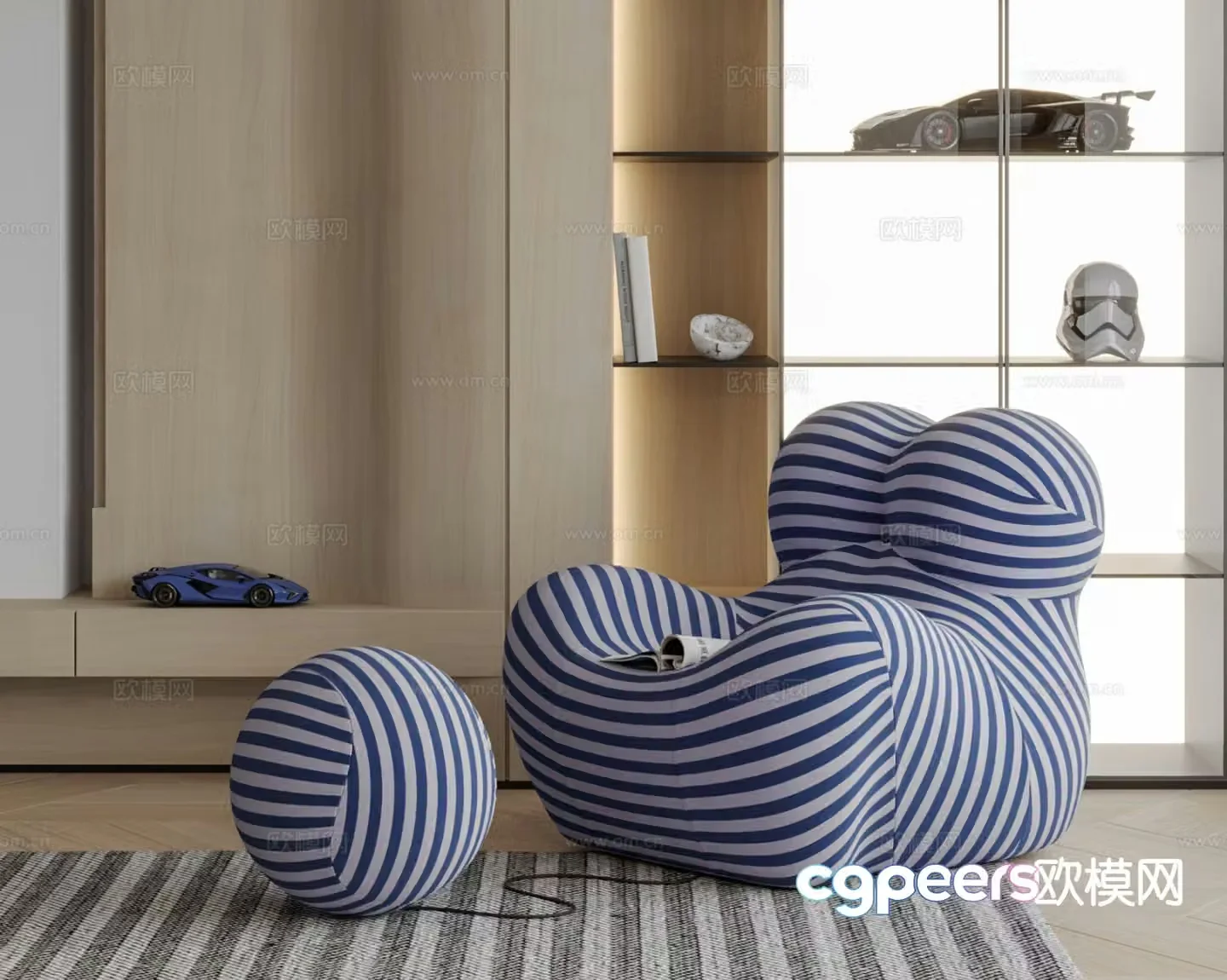 BBItallia leisure chair beanbag sofa 3d model