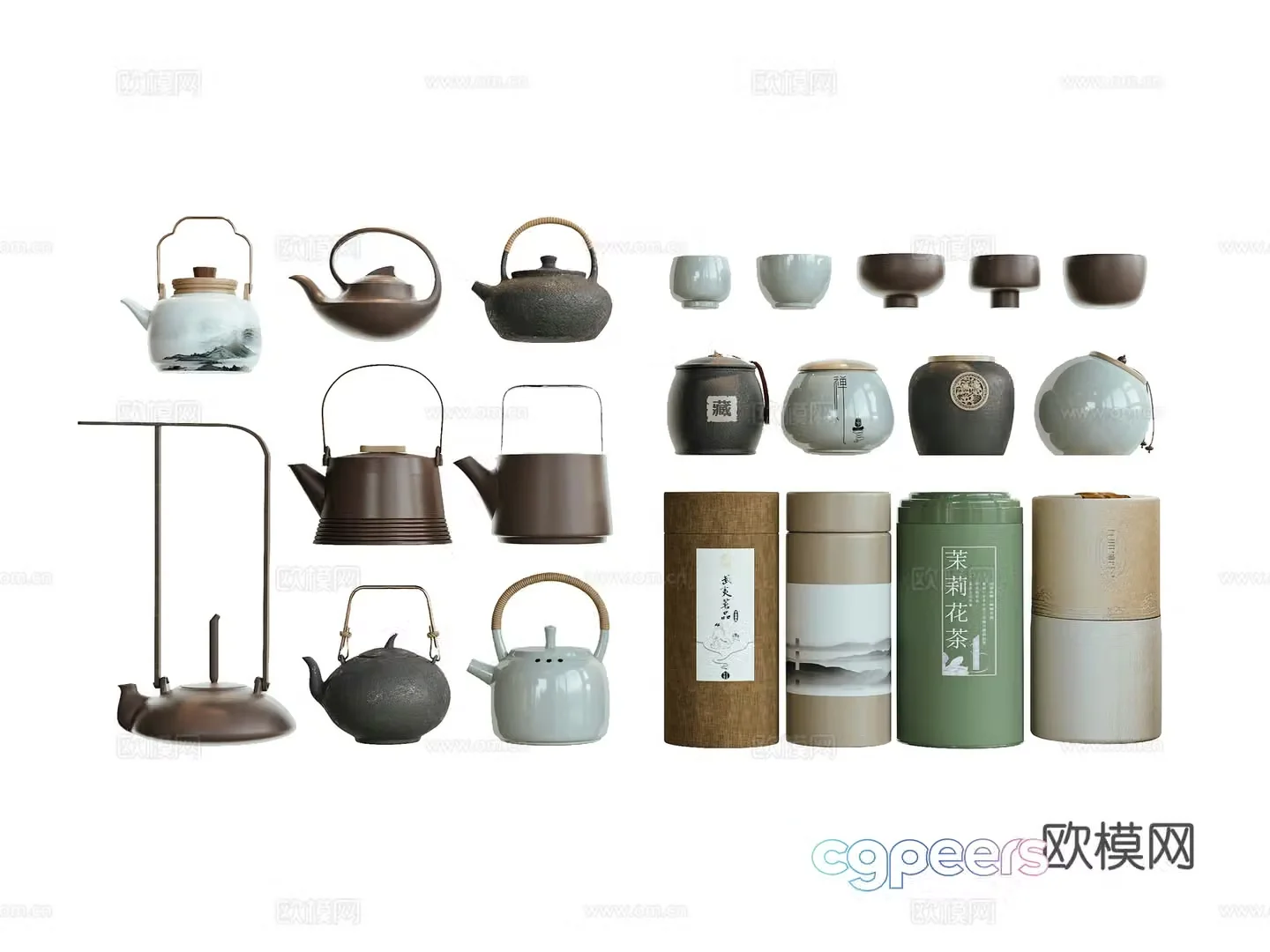 New Chinese style teapot teapot 3D model