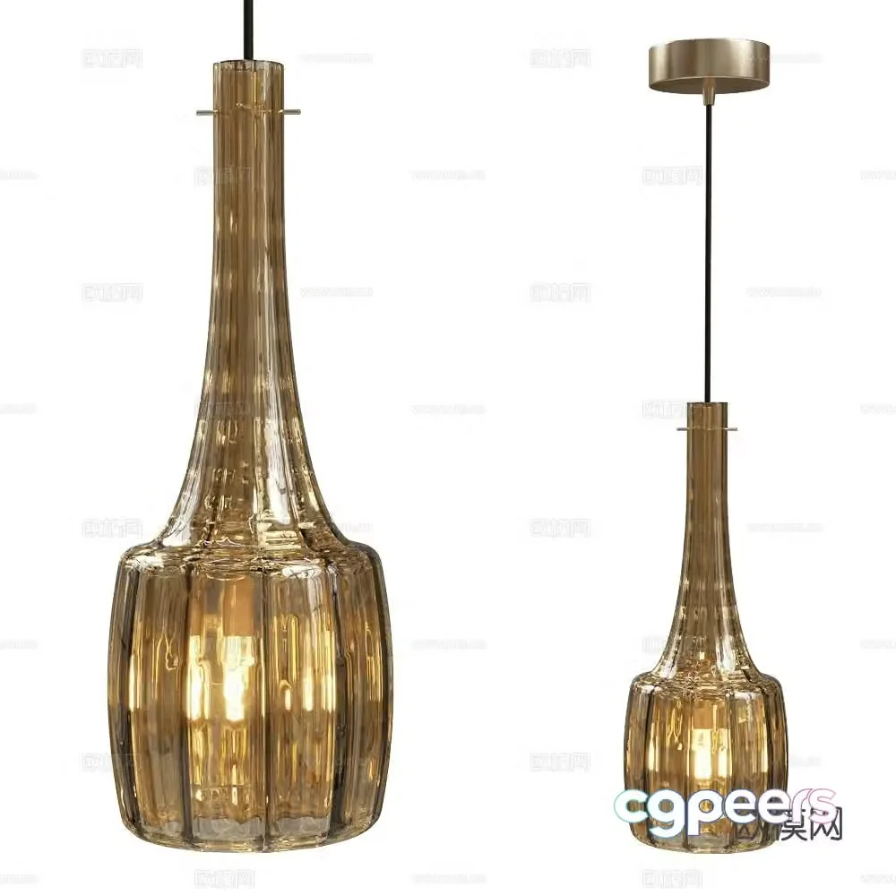 Italamp light luxury chandelier glass chandelier 3d model