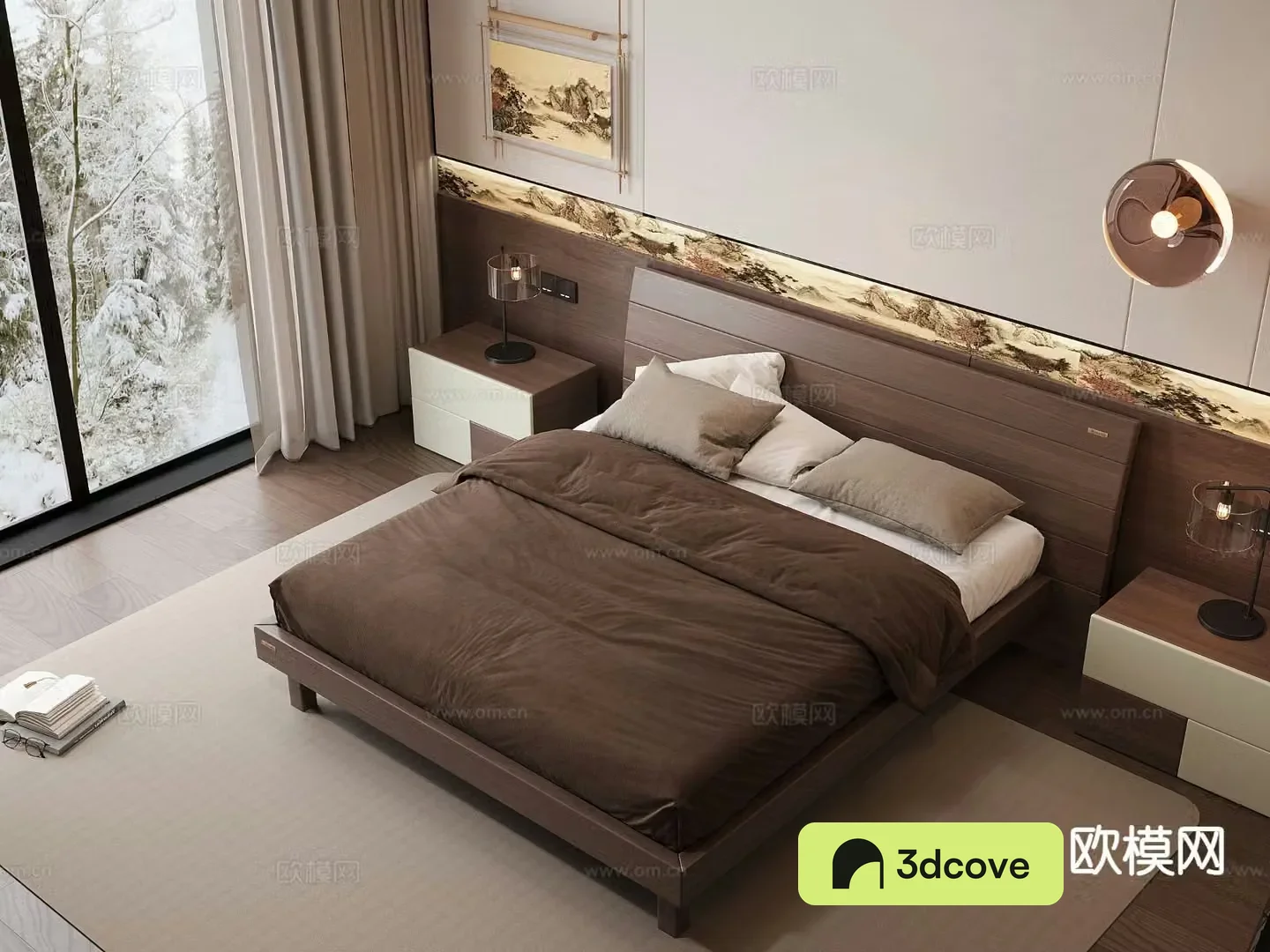 Modern double bed