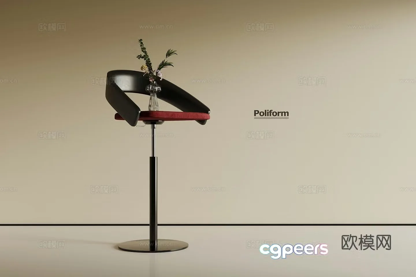 Bar stool 3d model
