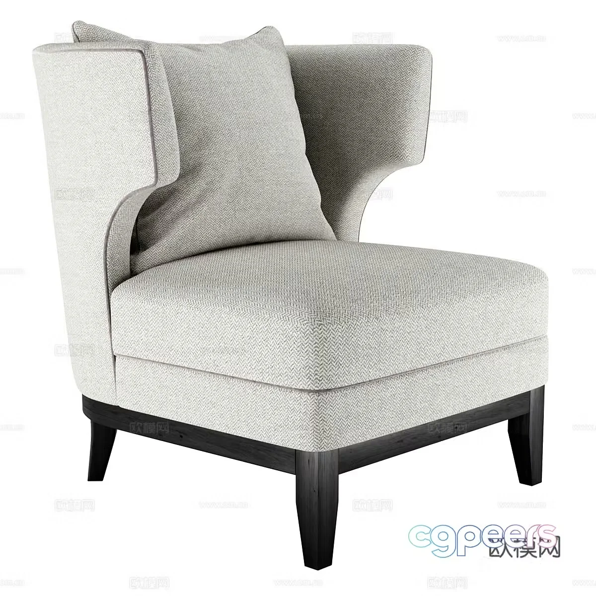 Fabric single sofa Fabric single chair Fabric casual chair Fabric backrest chair Fabric sofa chair 3D model