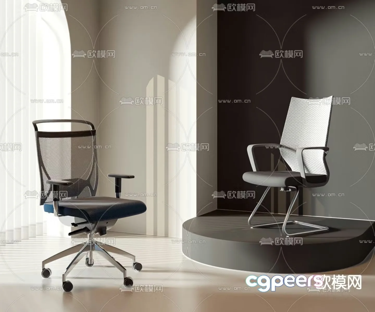 Office chair staff chair 3d model