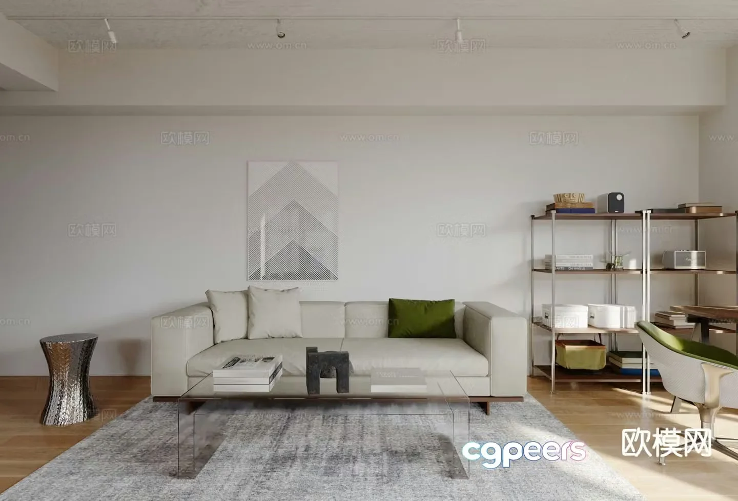 Modern sectional sofa 3d model