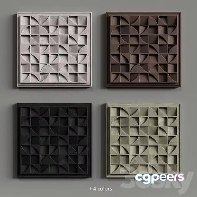 3ds Max Free – Relief White Puzzle Square