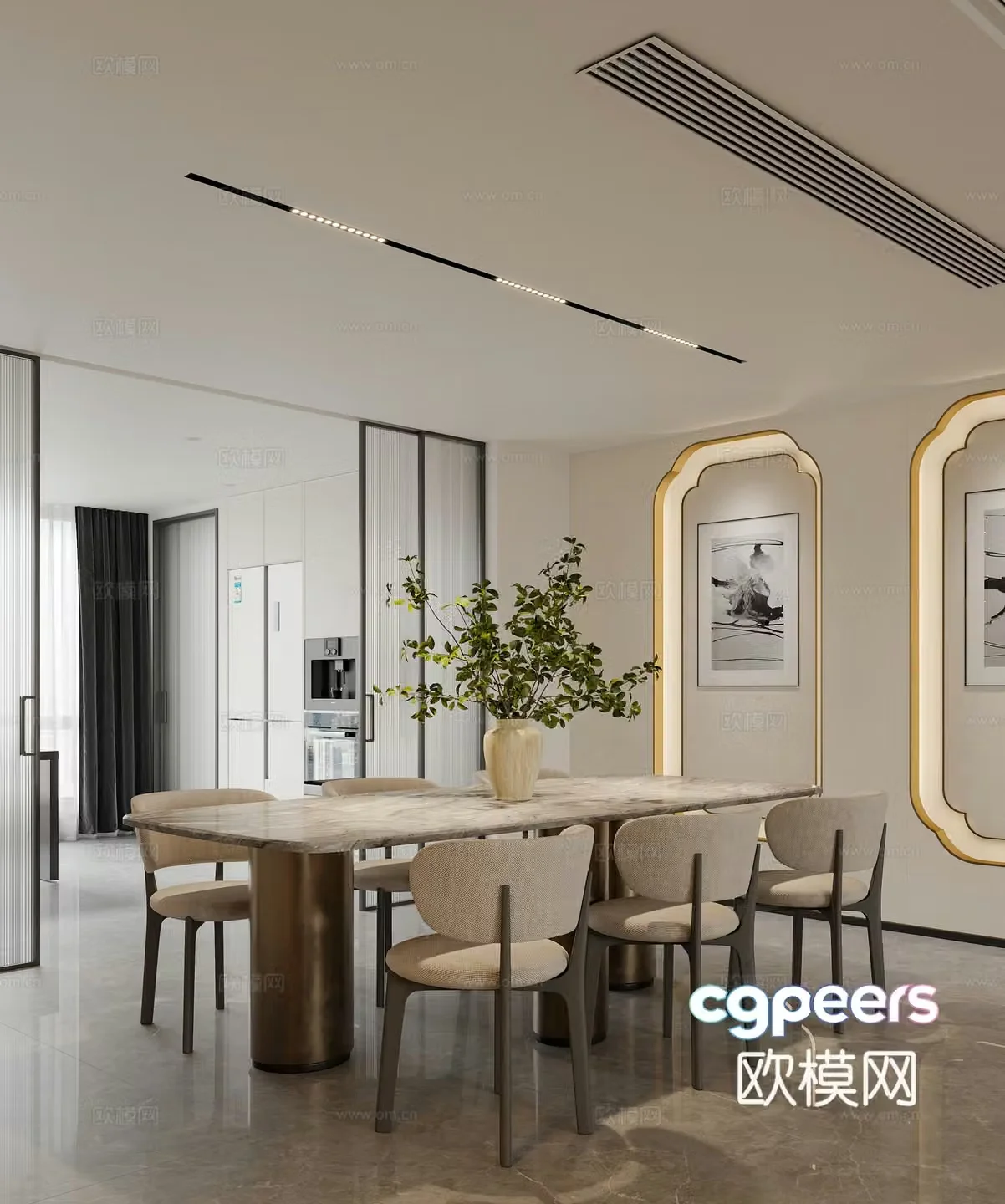 Creamy restaurant 3d model