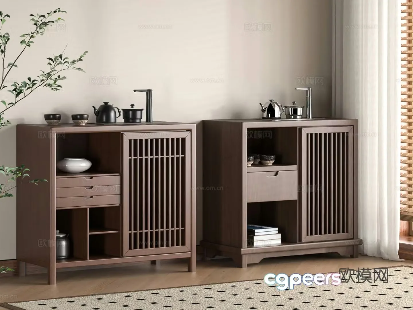 New Chinese tea cabinet 3D model