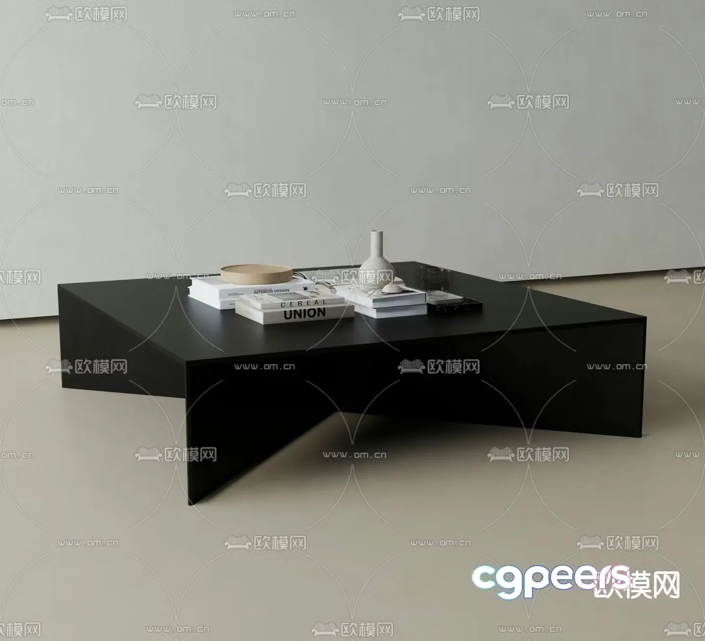 Square coffee table 3d model