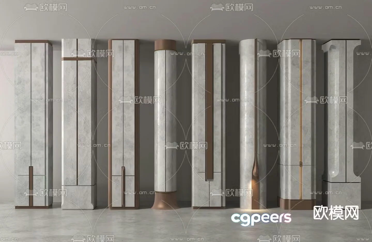 Decorative columns 3d model