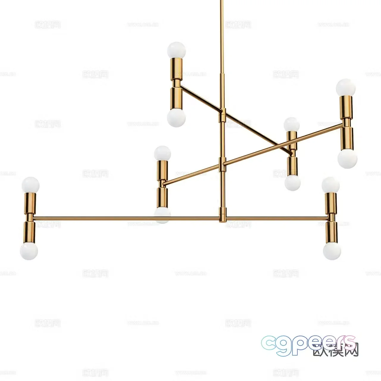Lambert modern chandelier metal chandelier glass chandelier minimalist chandelier 3d model