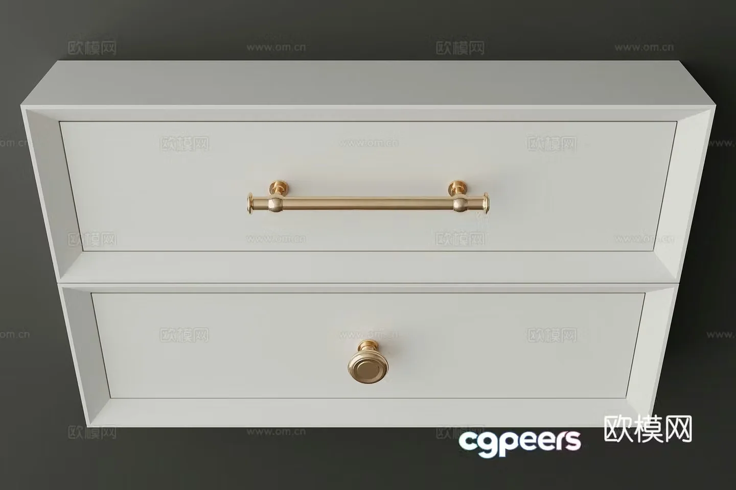 Modern cabinet door handle drawer handle 3d model