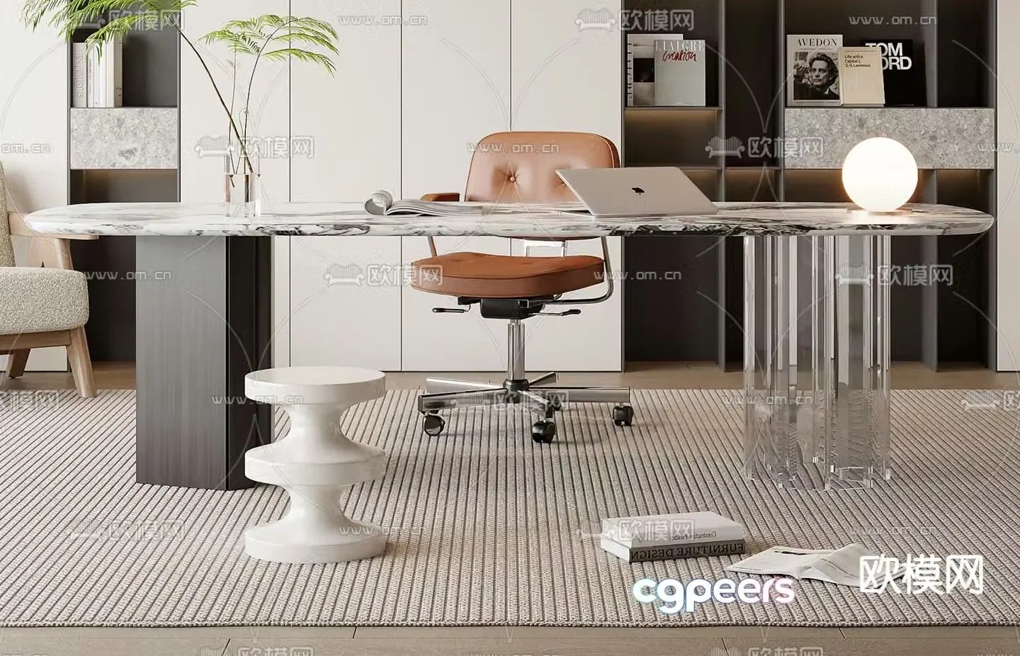 Modern desk chair 3d model