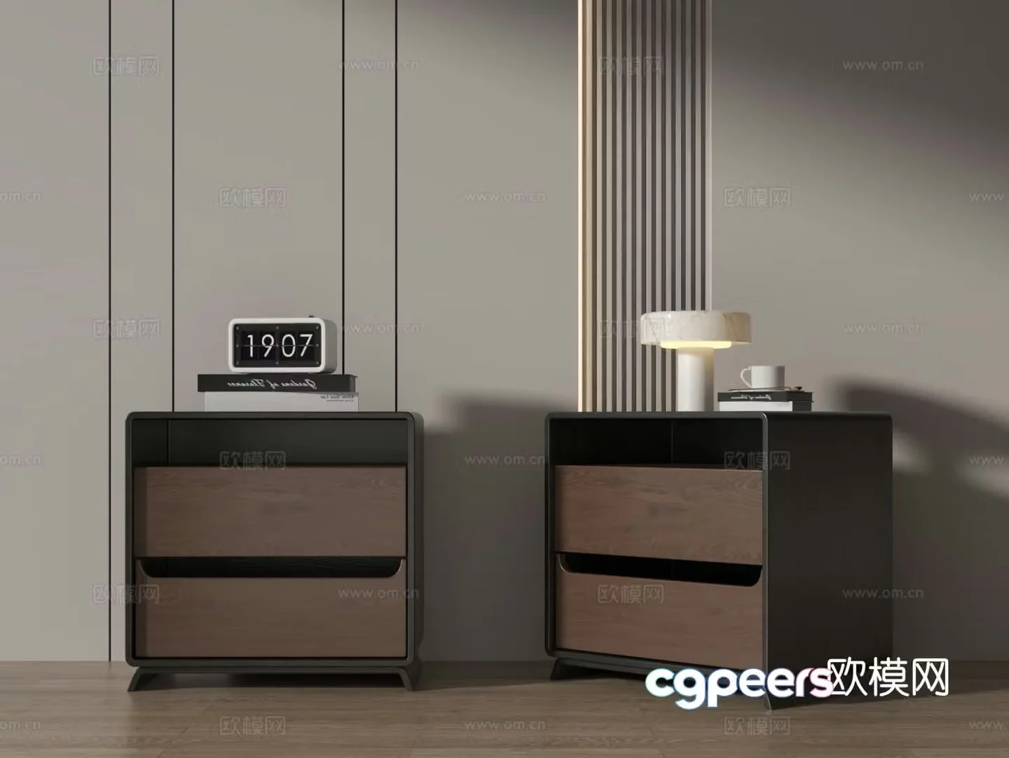 Modern bedside table 3d model