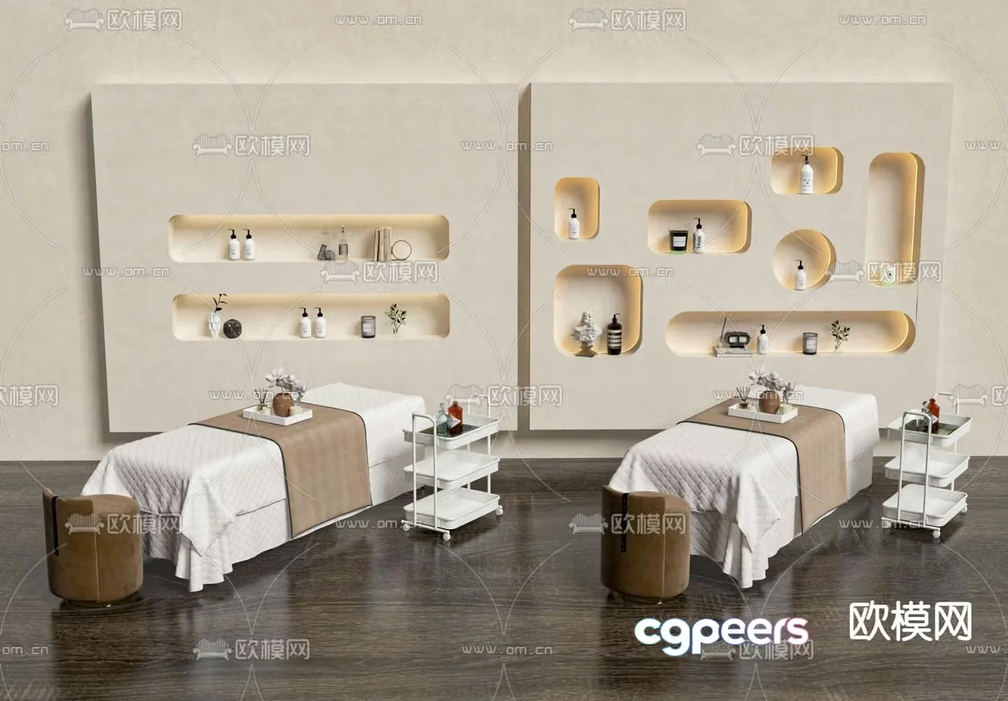Beauty bed massage bed 3d model